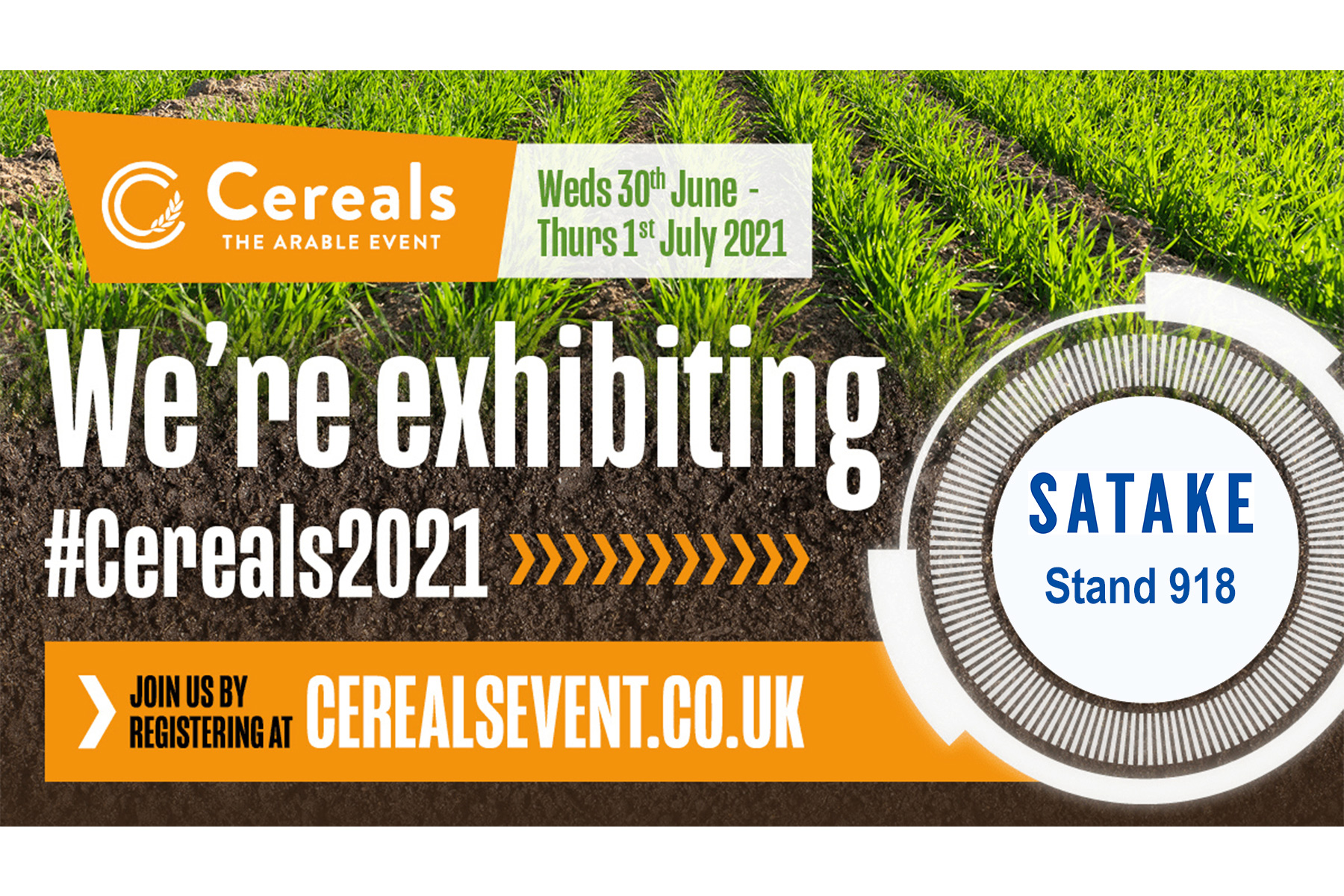 Satake Exhibiting at Cereals Event 2021 !